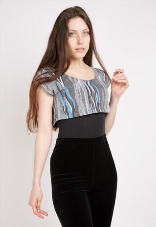 VINTAGE BLUE MARIKA 80'S STYLE LEOTARD