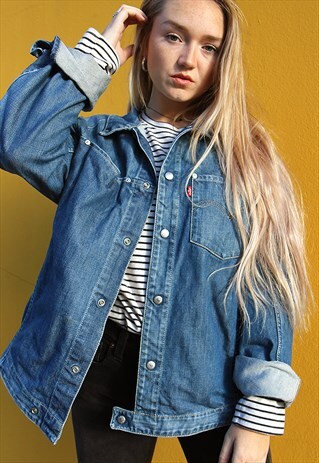 ORIGINAL LEVI'S MID WASH BLUE OVERSIZED DENIM JACKET