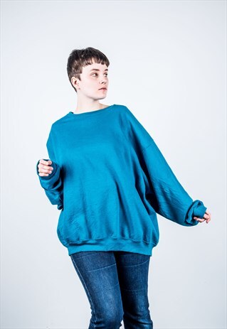 VINTAGE 1990S BLUE SWEATER