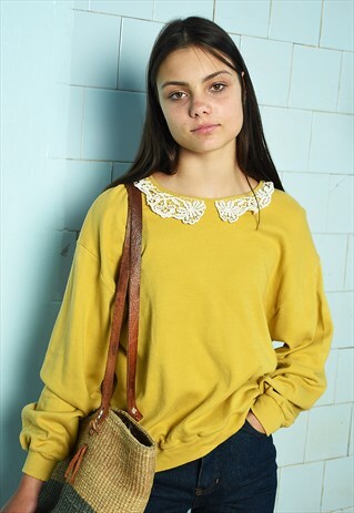 VINTAGE 80S MINIMALIST PARISIAN STYLE SWEATSHIRT JUMPER