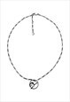 Christian Dior Necklace Silver Chain Monogram Logo Vintage