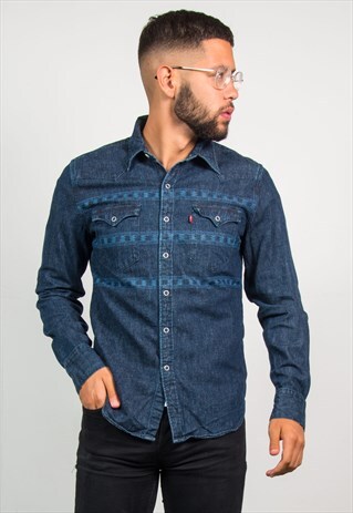 LEVI'S DENIM AZTEC STRIPE SHIRT
