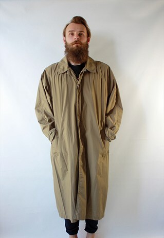 VINTAGE 80'S BEIGE BEIGE DUSTER COAT