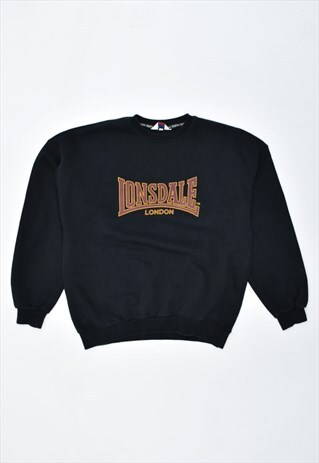 VINTAGE 90'S LONSDALE OVERSIZED SWEATSHIRT JUMPER NAVY BLUE
