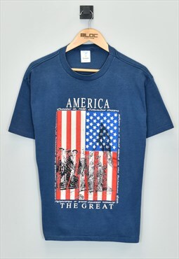 Vintage America T-Shirt Blue Medium