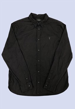Black Cotton Long Sleeved Smart Formal Button Shirt 