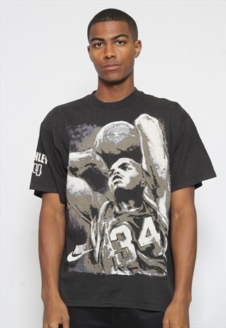 VINTAGE NIKE CHARLES BARKLEY BASKETBALL T-SHIRT BLACK