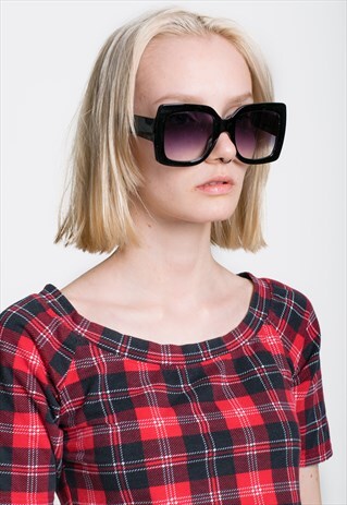 SQUARE OVERSIZED BIG RETRO SUNGLASSES