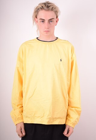 POLO RALPH LAUREN MENS VINTAGE PULLOVER TRACKSUIT TOP XL 90S