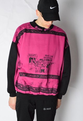 VINTAGE 80S PINK THICK SKI SWEATSHIRT