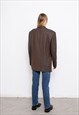 VINTAGE 90S WOOL BLAZER JACKET HOUNDSTOOTH OVERSIZED 