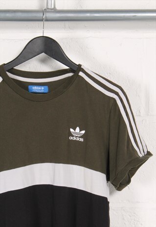 Vintage Adidas T-Shirt in Green Crewneck Lounge Tee Small