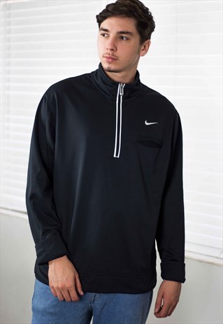 VINTAGE NIKE 1/4 ZIP SWEATSHIRT LOGO 90S XL 12.4