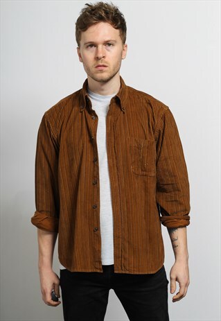 VINTAGE CORDUROY STRIPED SHIRT