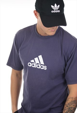 VINTAGE 90S ADIDAS GRAPHIC BIG LOGO T SHIRT TEE
