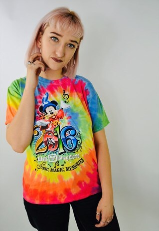 DISNEY TIE DYE RAINBOW MICKEY MOUSE T-SHIRT