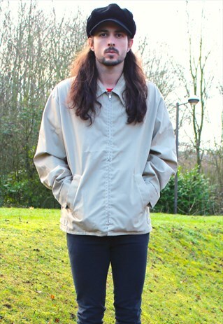 VINTAGE 80S HARRINGTON STYLE BRITISH JACKET - XL - MOD INDIE