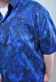 ABSTRACT SHIRT, VINTAGE ASIAN OVERSIZE BUTTON DOWN