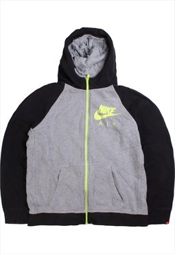 Vintage  Nike Hoodie Full Zip Up Grey Medium
