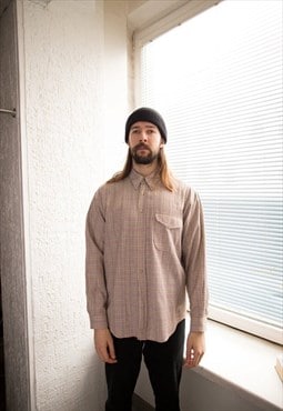 Vintage Brown Checked Shirt 