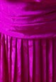 BRIGHT PINK PURPLE PLEATED SKIRT DRESS