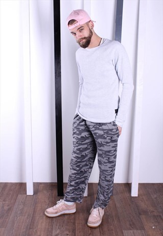 VINTAGE 90S PATTERNED CRAZY PRINT TROUSERS. UNISEX. GYM