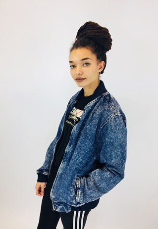 VINTAGE 80S ACID WASH DENIM JACKET