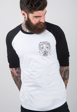 HANDS & KNIVES 3/4 SLEEVED RAGLAN