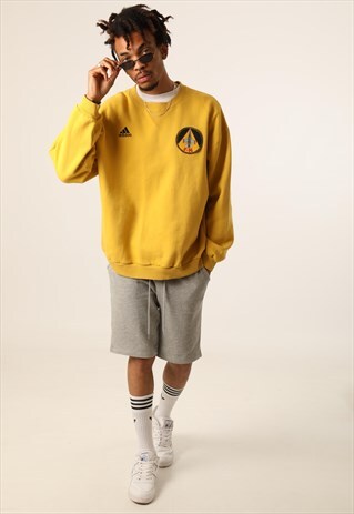 VINTAGE ADIDAS EMBROIDERED LOGO SWEATSHIRT