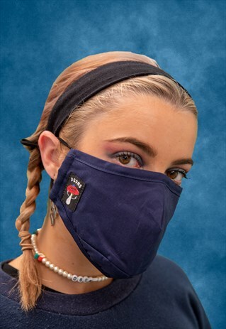 FACE MASK IN NAVY WITH CARBON FILTER OPTION