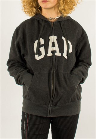 VINTAGE GREY GAP FULL ZIP HOODIE