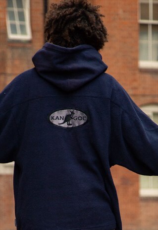VINTAGE KANGOL HOODIE IN NAVY
