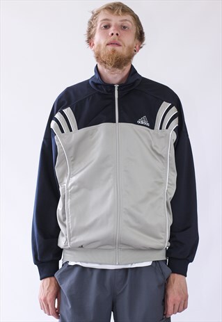 90S VINTAGE MENS ADIDAS TEAM TRACK TOP LOGO JACKET