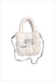 YOUNG PUFFER BAG WHITE - CHAIN