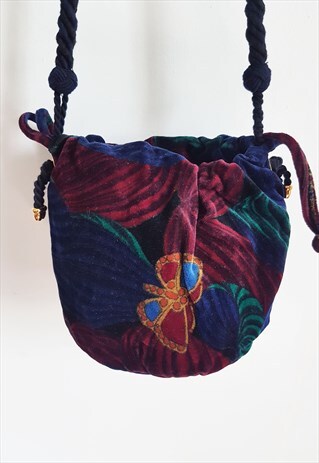1970S BOTTEGA VENETA BUTTERFLY VELVET BUCKET BAG