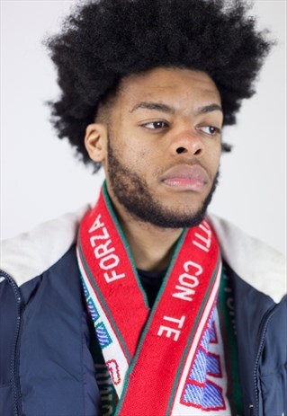 VINTAGE 90'S WHITE/RED/GREEN SPORT SCARF