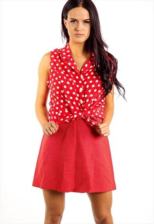 VINTAGE POLKA DOT BLOUSE ACBL7
