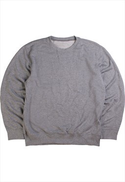 Vintage  Gildan Sweatshirt Plain Heavyweight Crewneck Grey
