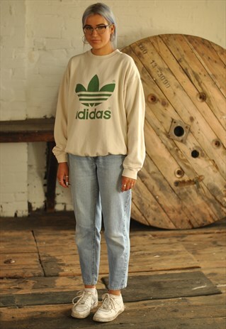 90S ADIDAS TRE FOIL LOGO SWEATER
