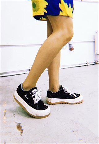 VINTAGE 90S OLD SCHOOL CHUNKY SPORTS SNEAKERS IN BLUE
