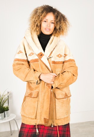VINTAGE 80S WINTER SHEEPSKIN COAT / R006
