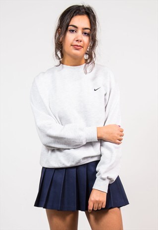 VINTAGE 90'S NIKE GREY SWEATSHIRT JUMPER