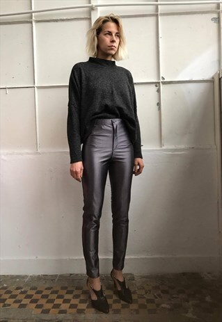 VINTAGE 80' AMAZING CLASSIC GREY HIGH WAIST LEGGINGS