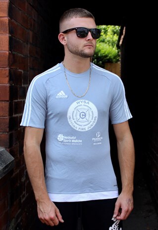 VINTAGE GREY ADIDAS SPORTS TOP SMALL