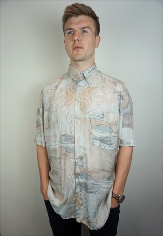 PURE SILK PATTERNED SHIRT
