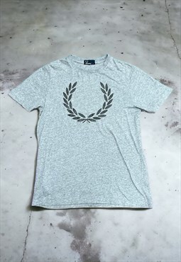 Vintage Y2K Grey Fred Perry T Shirt
