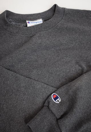 VINTAGE 90S CHAMPION CHARCOAL GREY SWEATSHIRT