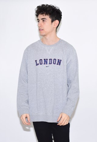 VINTAGE 90S GREY NIKE SWEATSHIRT JUMPER
