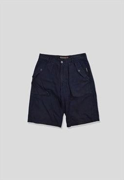 Vintage Napapijri Cargo Shorts in Navy Blue
