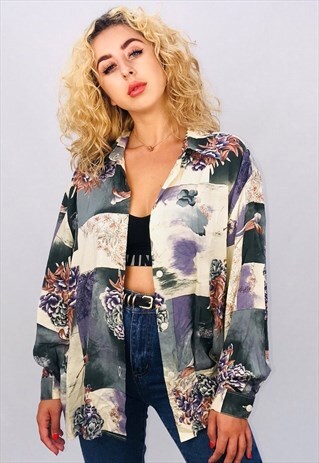 VINTAGE OVERSIZED PATTERN SHIRT